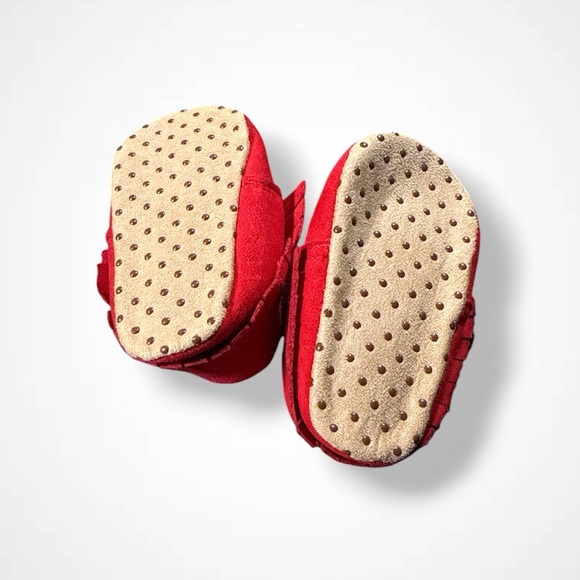4/$20 Red Baby Moccasins - Picture 4 of 4
